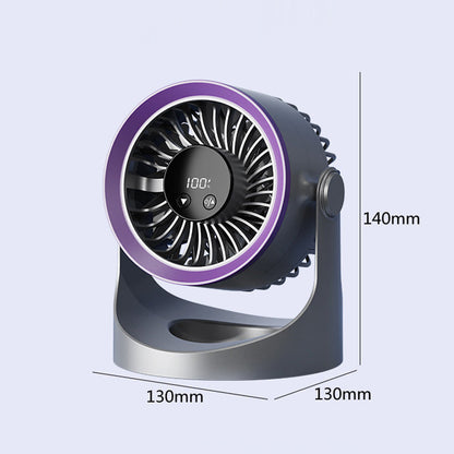 Mini Portable Rechargeable Wall Mounted Fan with Lights