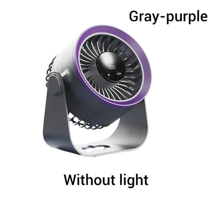 Mini Portable Rechargeable Wall Mounted Fan with Lights