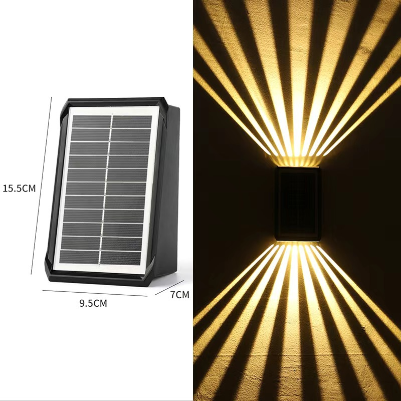⏳Time-limited Special⌛ Foco decorativo de pared solar de 4 LED impermeable para exteriores
