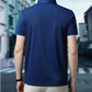 Camiseta de solapa transpirable, fresca y holgada para hombre