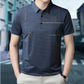 Camiseta de solapa transpirable, fresca y holgada para hombre