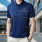 Camiseta de solapa transpirable, fresca y holgada para hombre