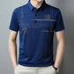 Camiseta de solapa transpirable, fresca y holgada para hombre