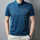 Camiseta de solapa transpirable, fresca y holgada para hombre