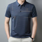 Camiseta de solapa transpirable, fresca y holgada para hombre