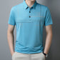 Camiseta de solapa transpirable, fresca y holgada para hombre