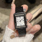 Reloj rectangular de mujer con diamantes de imitación resistentes al agua