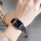 Reloj rectangular de mujer con diamantes de imitación resistentes al agua