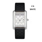 Reloj rectangular de mujer con diamantes de imitación resistentes al agua