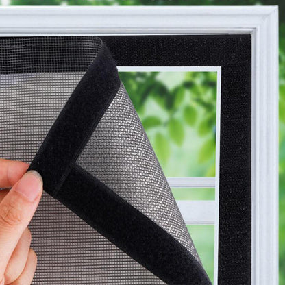 Mosquitera autoadhesiva resistente a mosquitos e insectos para ventanas