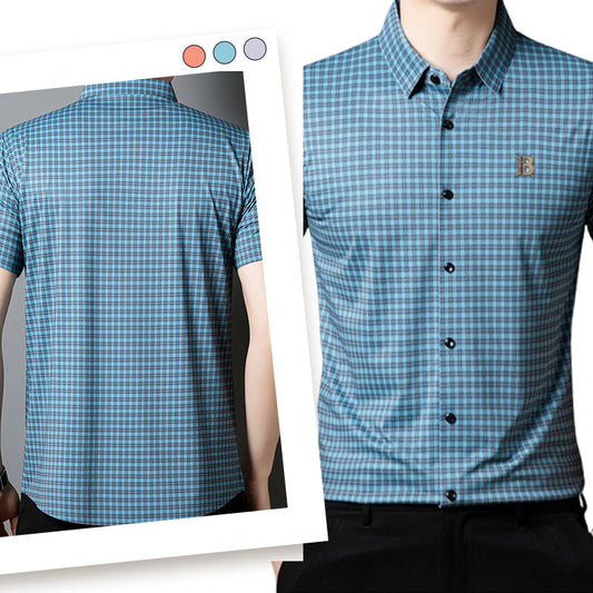 ✈️Free envío al comprar 2✈️Men's Casual Plaid Short Sleeve Shirt