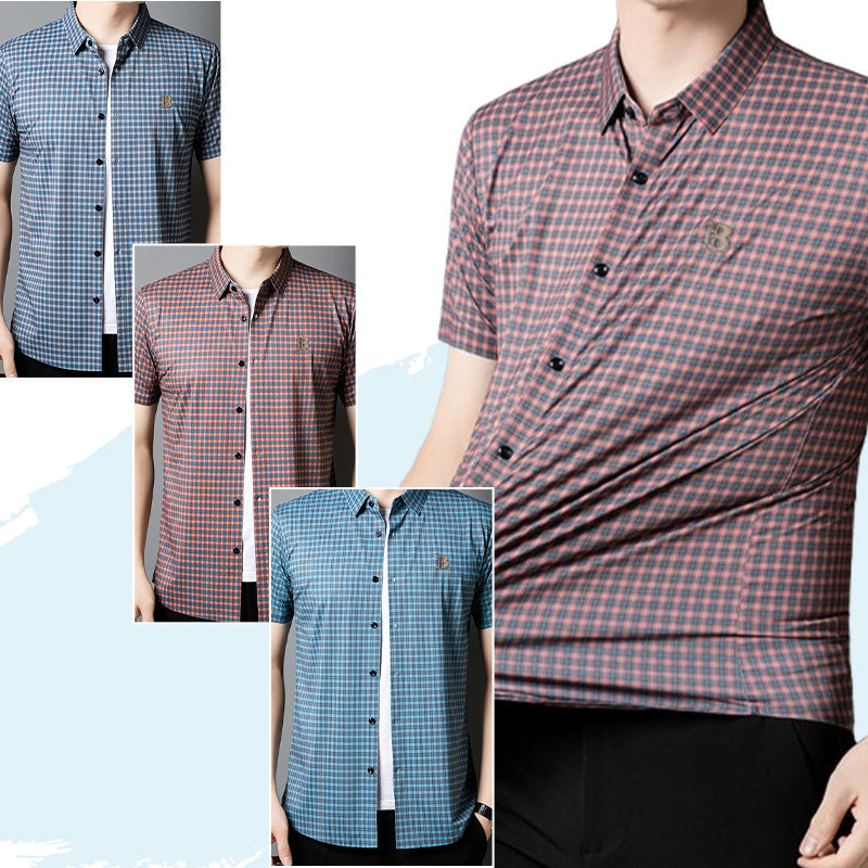 ✈️Free envío al comprar 2✈️Men's Casual Plaid Short Sleeve Shirt