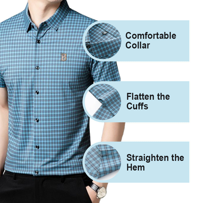 ✈️Free envío al comprar 2✈️Men's Casual Plaid Short Sleeve Shirt