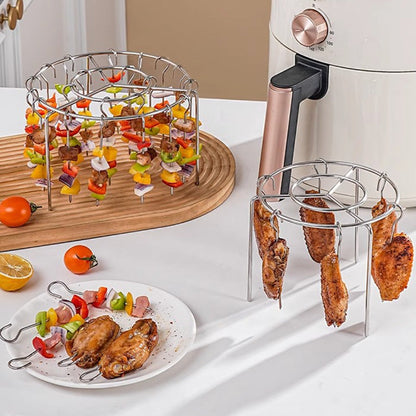 🎁 ¡OFERTA 50% DTO! 🔥 – 🥩 Parrilla Vertical para Barbacoa en Freidora de Aire A
