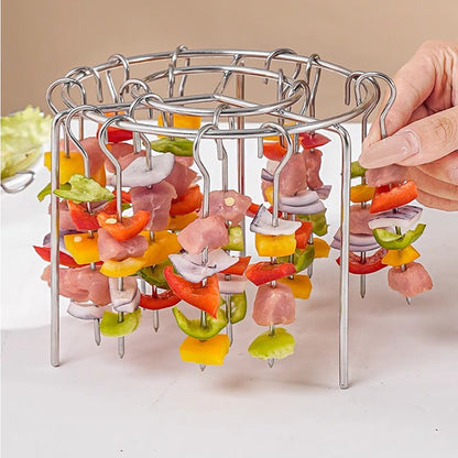 🎁 ¡OFERTA 50% DTO! 🔥 – 🥩 Parrilla Vertical para Barbacoa en Freidora de Aire A