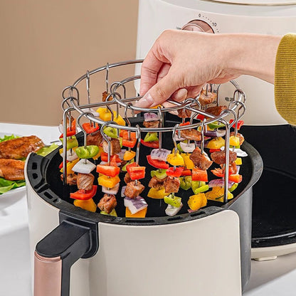🎁 ¡OFERTA 50% DTO! 🔥 – 🥩 Parrilla Vertical para Barbacoa en Freidora de Aire A