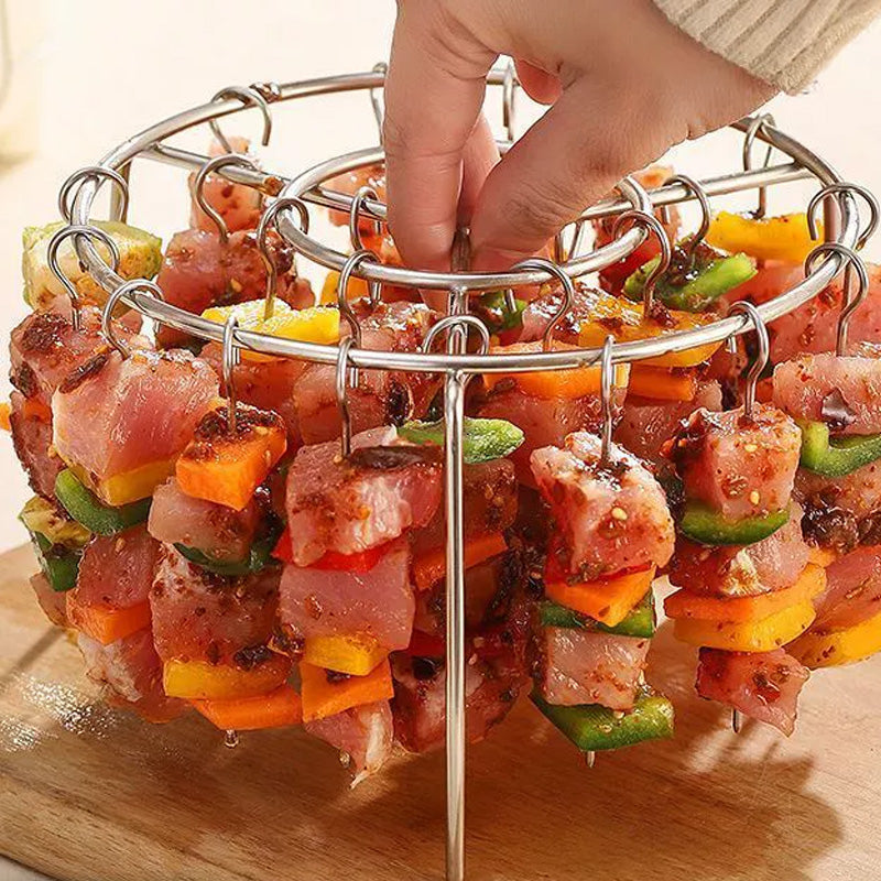 🎁 ¡OFERTA 50% DTO! 🔥 – 🥩 Parrilla Vertical para Barbacoa en Freidora de Aire A