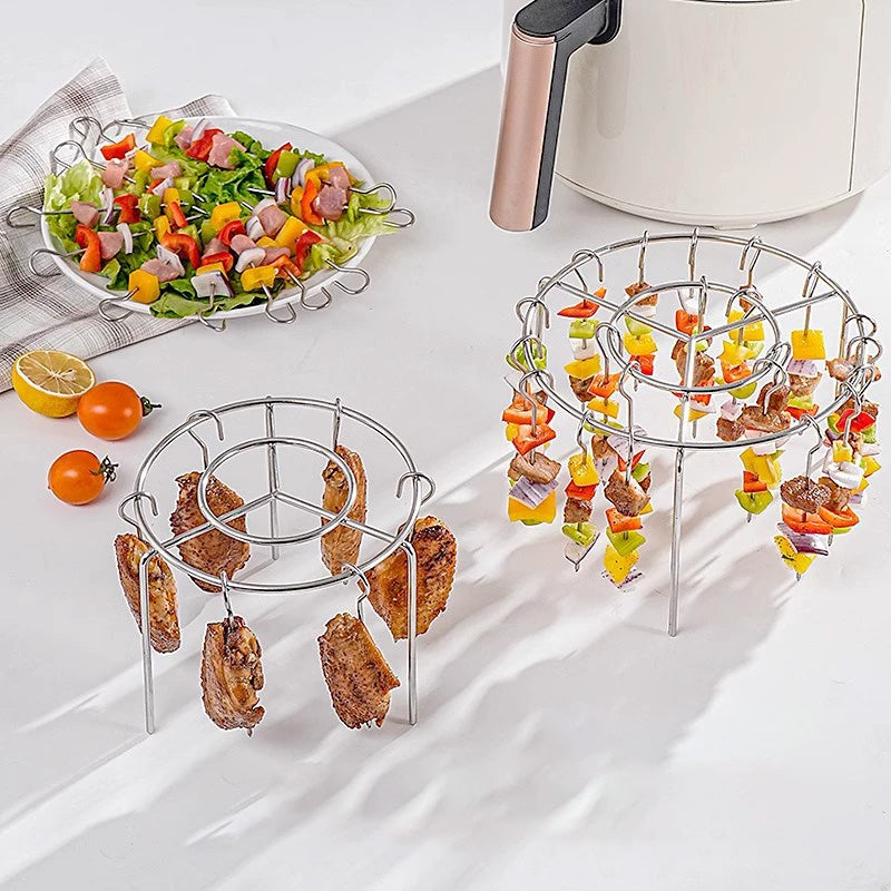 🎁 ¡OFERTA 50% DTO! 🔥 – 🥩 Parrilla Vertical para Barbacoa en Freidora de Aire A