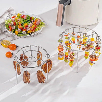 🎁 ¡OFERTA 50% DTO! 🔥 – 🥩 Parrilla Vertical para Barbacoa en Freidora de Aire A