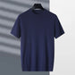 Camisetas de Manga Corta con Cuello Redondo Sólido para Hombre