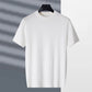Camisetas de Manga Corta con Cuello Redondo Sólido para Hombre