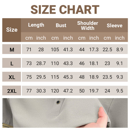 🔥Hot Sale-53% Off🔥Camisa ligera de manga corta con cuello para hombre👔