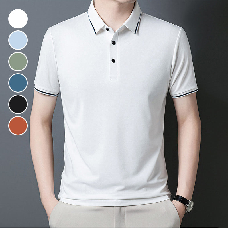 ✈️Free envío al comprar 2✈️Business Camiseta Casual Solapa Manga Corta