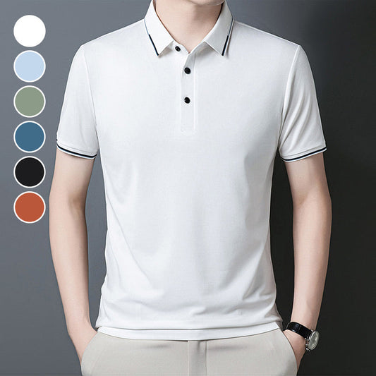 ✈️Free envío al comprar 2✈️Business Camiseta Casual Solapa Manga Corta