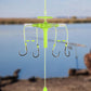 Conjunto de Flotador luminoso de Pesca para Exterior con 5 Anzuelos con Arpón