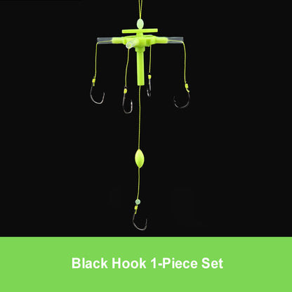 Conjunto de Flotador luminoso de Pesca para Exterior con 5 Anzuelos con Arpón
