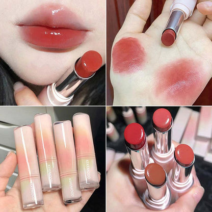 Regalo ideal para mujeres delicadas Barra de Labios Water Glow Barra de Labios Hidratante con Espejo