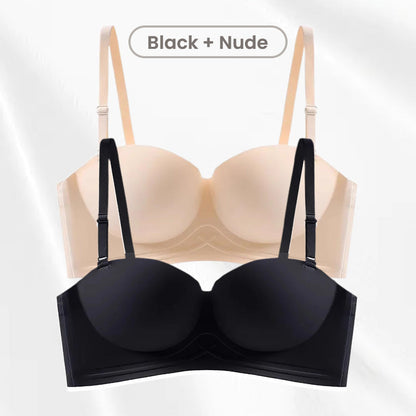 Sujetador push-up con tirantes invisibles antideslizantes