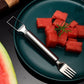 Tenedor Cortador de Frutas 2 en 1 de Acero Inoxidable