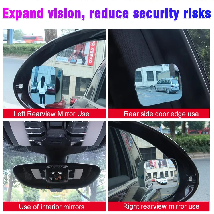 Espejo retrovisor HD para coche de ángulo infinito