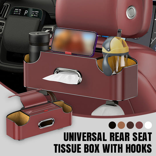 🔥2025 Hot Sale🔥 Caja de pañuelos universal para asiento trasero con ganchos