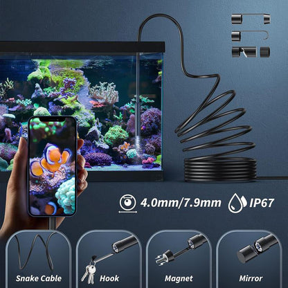 Cámara Endoscópica HD Resistente al Agua para Android y iPhone