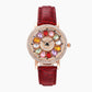 Reloj de Mujer con Esfera Giratoria y Diamantes Simulados de Colores