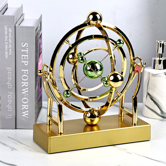 ⏳🌀Venta Especial por Tiempo Limitado 50% de Descuento⌛Péndulo de Movimiento Perpetuo en Órbita Celeste - Decoración Rotativa Creativa para el Hogar🚀