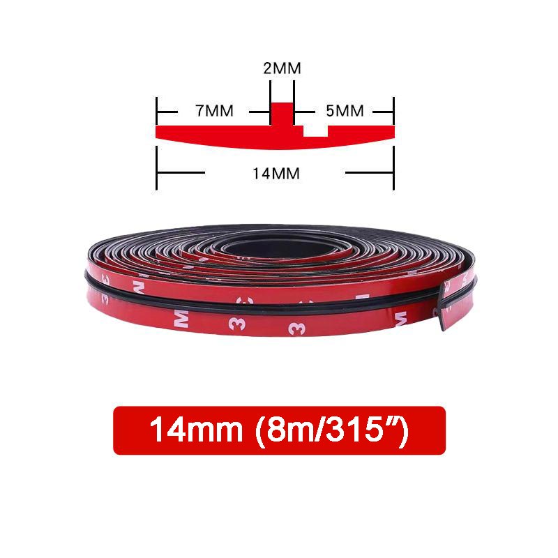 Tira de sellado universal impermeable y insonorizante para coche (8 m/315")