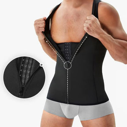 Chaleco Moldeador para Hombre con Cremallera y Entrenador de Cintura