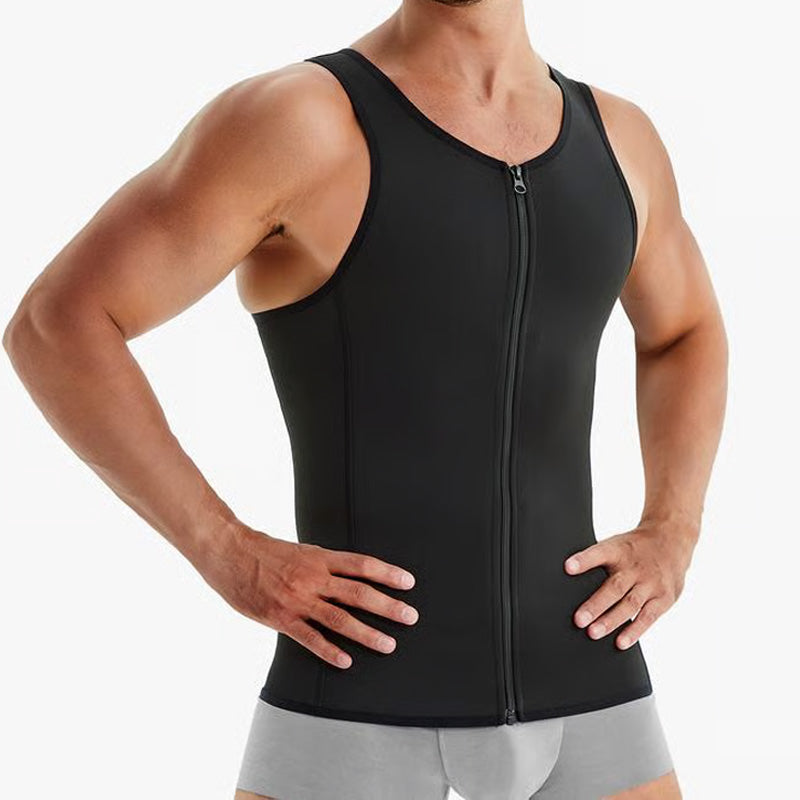 Chaleco Moldeador para Hombre con Cremallera y Entrenador de Cintura