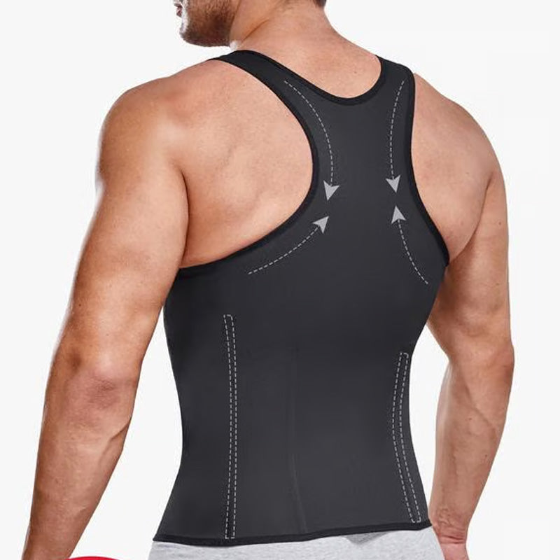 Chaleco Moldeador para Hombre con Cremallera y Entrenador de Cintura