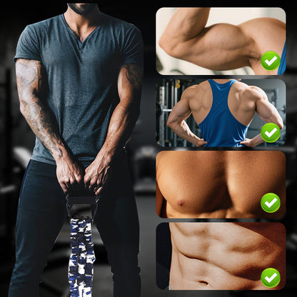 💪 50% DE DESCUENTO! ✨ Bandas de Resistencia de Látex Natural con 3 Orificios - Nivel Profesional para Fisioterapia y Entrenamiento de Fuerza 🏋️‍♂️🔗