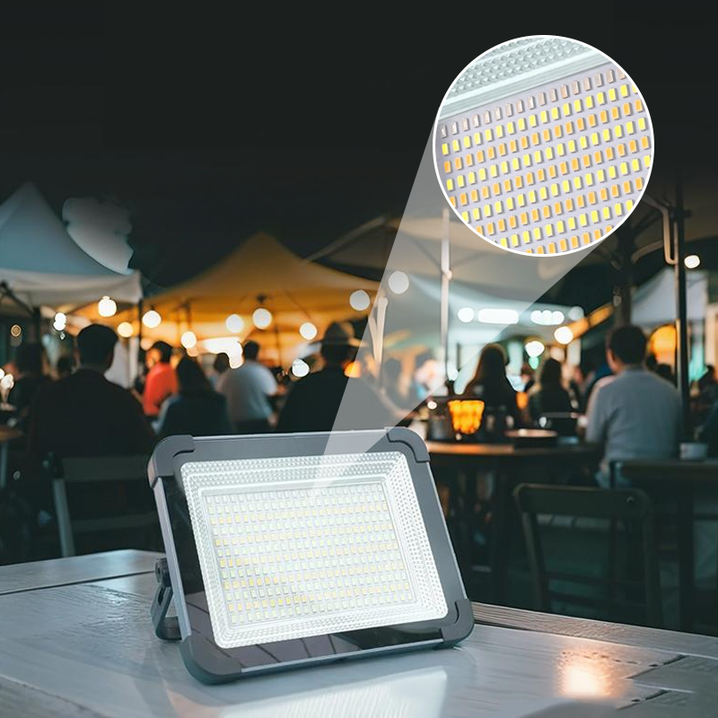 Foco inundable LED portátil y multifuncional alimentado por energía solar