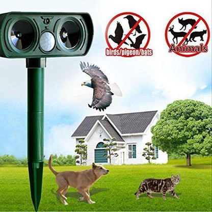 Repelente Solar Ultrasónico para Animales | Ahuyentador de Plagas para Jardín
