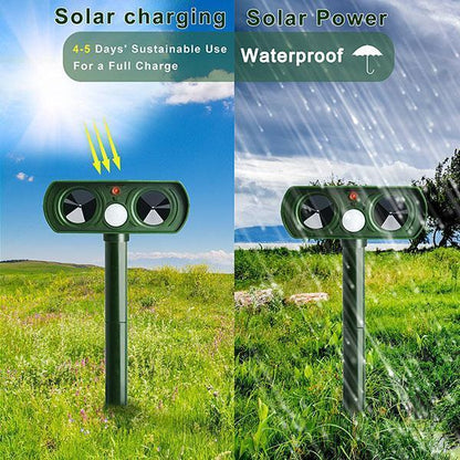 Repelente Solar Ultrasónico para Animales | Ahuyentador de Plagas para Jardín
