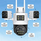Cámara de seguridad WiFi de 3 lentes y 360° para exteriores