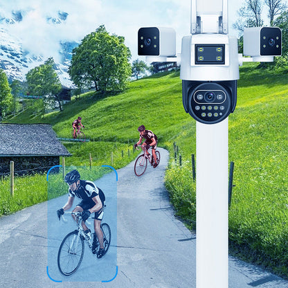 Cámara de seguridad WiFi de 3 lentes y 360° para exteriores