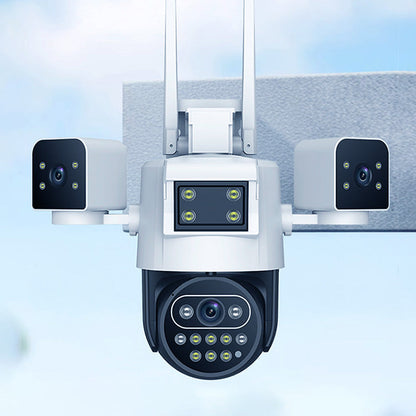 Cámara de seguridad WiFi de 3 lentes y 360° para exteriores