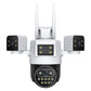 Cámara de seguridad WiFi de 3 lentes y 360° para exteriores